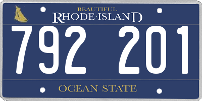 RI license plate 792201