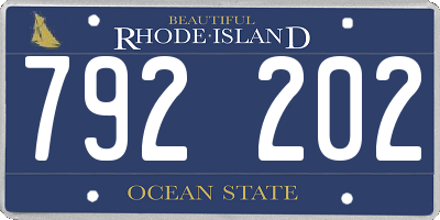 RI license plate 792202