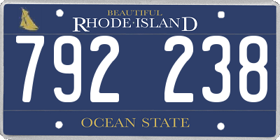 RI license plate 792238