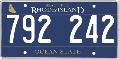 RI license plate 792242