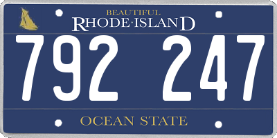 RI license plate 792247