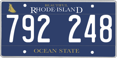 RI license plate 792248