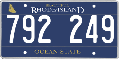 RI license plate 792249