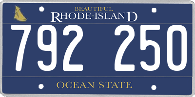 RI license plate 792250