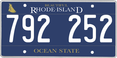 RI license plate 792252