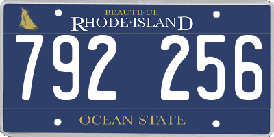RI license plate 792256
