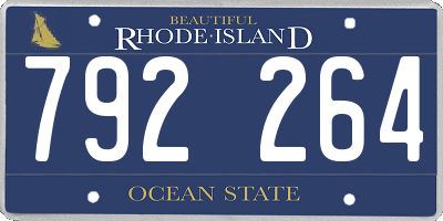 RI license plate 792264