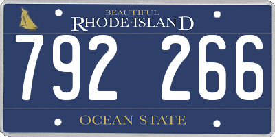 RI license plate 792266