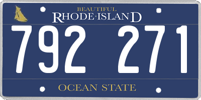 RI license plate 792271