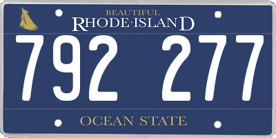 RI license plate 792277
