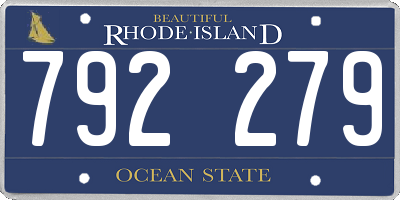 RI license plate 792279