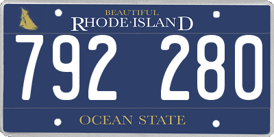 RI license plate 792280