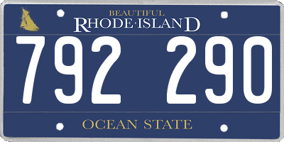 RI license plate 792290