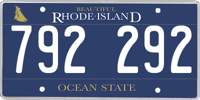 RI license plate 792292
