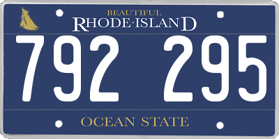 RI license plate 792295