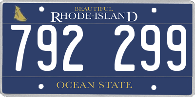 RI license plate 792299