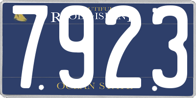 RI license plate 7923