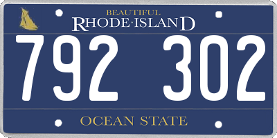 RI license plate 792302