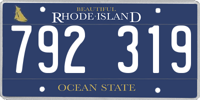 RI license plate 792319