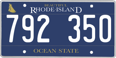RI license plate 792350