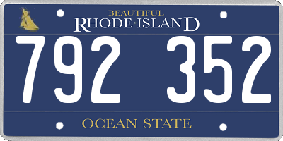 RI license plate 792352