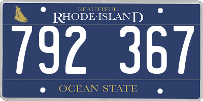 RI license plate 792367