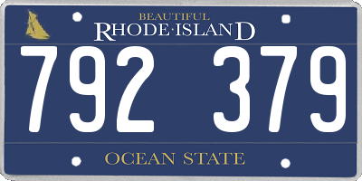 RI license plate 792379