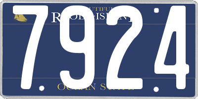 RI license plate 7924