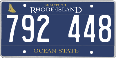 RI license plate 792448