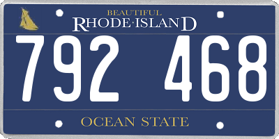 RI license plate 792468