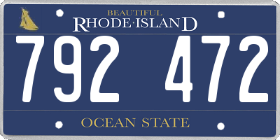 RI license plate 792472