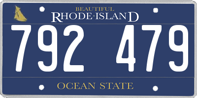 RI license plate 792479