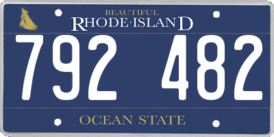RI license plate 792482