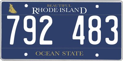 RI license plate 792483