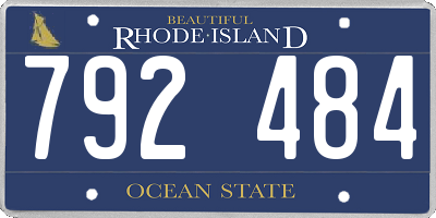 RI license plate 792484