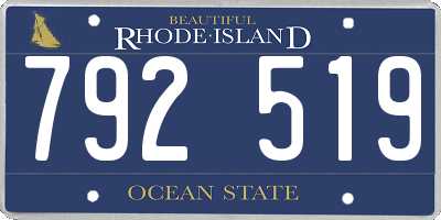 RI license plate 792519