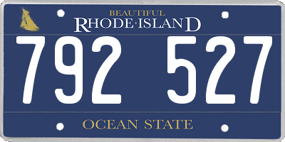 RI license plate 792527