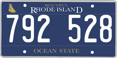 RI license plate 792528