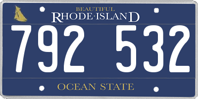 RI license plate 792532