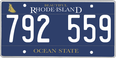 RI license plate 792559