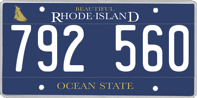 RI license plate 792560