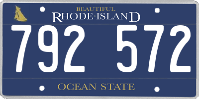 RI license plate 792572
