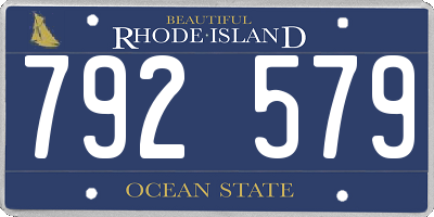 RI license plate 792579