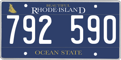 RI license plate 792590