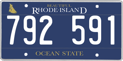 RI license plate 792591
