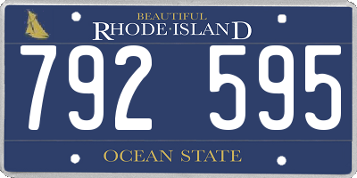 RI license plate 792595