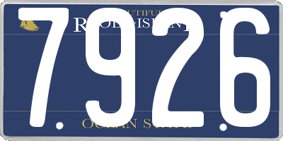RI license plate 7926