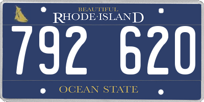 RI license plate 792620