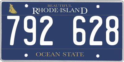 RI license plate 792628