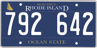RI license plate 792642